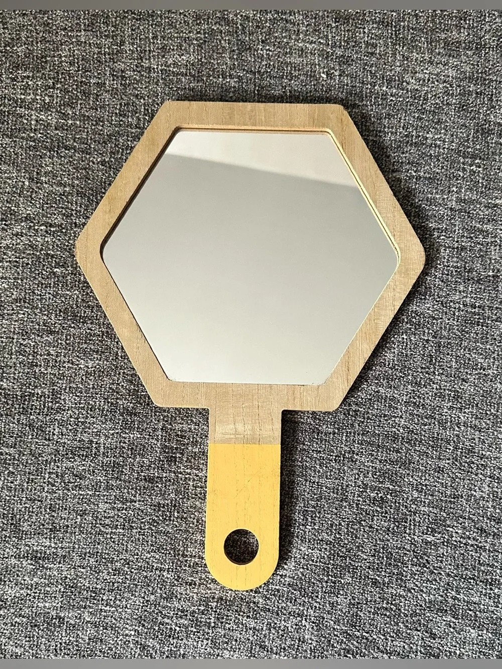 Vintage hanging mirror • makeup mirror with handle
